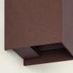 Applique da parete led per esterno a cubo marrone 12W fascio luce regolabile lampada per balcone giardino ingresso