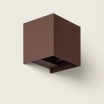 Applique da parete led per esterno a cubo marrone 12W fascio luce regolabile lampada per balcone giardino ingresso