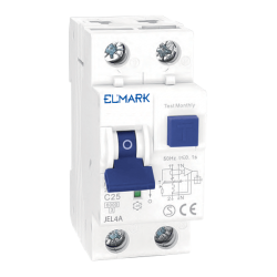 Interruttore Magnetotermico Differenziale RCBO Elettronico JEL4A 6kA 2P 30mA per Guida DIN