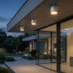 Plafoniera da soffitto per esterno a cilindro attacco GU10 lampada nero bianco marrone per balcone terrazzo ingresso