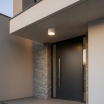 Plafoniera da soffitto per esterno a cilindro attacco GU10 lampada nero bianco marrone per balcone terrazzo ingresso