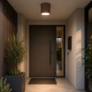 Plafoniera da soffitto per esterno a cilindro attacco GU10 lampada nero bianco marrone per balcone terrazzo ingresso