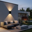 Applique led 10W bianco nero per esterno lampada da parete rettangolare luce sopra e sotto regolabile per balcone giardino