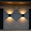 Applique led 10W bianco nero per esterno lampada da parete rettangolare luce sopra e sotto regolabile per balcone giardino