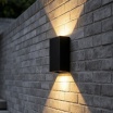 Applique led 10W bianco nero per esterno lampada da parete rettangolare luce sopra e sotto regolabile per balcone giardino