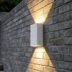 Applique led 10W bianco nero per esterno lampada da parete rettangolare luce sopra e sotto regolabile per balcone giardino