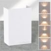 Applique led 10W bianco nero per esterno lampada da parete rettangolare luce sopra e sotto regolabile per balcone giardino