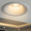 Portafaretto a cono tondo nero e bianco fisso per lampadina led GU10 foro Ø 75 mm