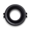 Portafaretto a cono tondo nero e bianco fisso per lampadina led GU10 foro Ø 75 mm