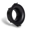 Portafaretto a cono tondo nero e bianco fisso per lampadina led GU10 foro Ø 75 mm