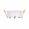 Portafaretto a cono tondo nero e bianco fisso per lampadina led GU10 foro Ø 75 mm