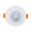 Portafaretto a cono tondo nero e bianco fisso per lampadina led GU10 foro Ø 75 mm
