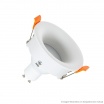 Portafaretto a cono tondo nero e bianco fisso per lampadina led GU10 foro Ø 75 mm