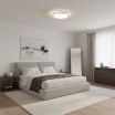 Plafoniera led rotondo 65w lampadario da soffitto a cerchio bianco design moderno per camera cucina luce naturale fredda calda