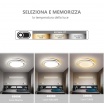 Plafoniera led rotondo 65w lampadario da soffitto a cerchio bianco design moderno per camera cucina luce naturale fredda calda