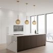 Lampadario a sospensione E27 oro con sfera ambra 15 20 25 30 cm lampada moderno elegante per camera cucina soggiorno