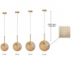Lampadario a sospensione E27 oro con sfera ambra 15 20 25 30 cm lampada moderno elegante per camera cucina soggiorno