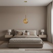 Lampadario a sospensione E27 oro con sfera ambra 15 20 25 30 cm lampada moderno elegante per camera cucina soggiorno
