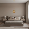 Lampadario a sospensione E27 oro con sfera ambra 15 20 25 30 cm lampada moderno elegante per camera cucina soggiorno