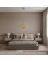 Lampadario a sospensione E27 oro con sfera ambra 15 20 25 30 cm lampada moderno elegante per camera cucina soggiorno