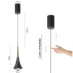 Lampadario a sospensione led da comodino a goccia oro argento antracite lampada applique sospeso luce bianca naturale calda