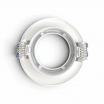 Portafaretto a cono tondo nero e bianco fisso per lampadina led GU10 foro Ø 75 mm