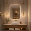 Lampadario a sospensione oro con sfera ambra 15 20 25 30 cm E27 lampada moderno elegante per camera cucina soggiorno