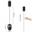 Lampadario a sospensione led da comodino ovale oro nero bianco lampada applique sospeso luce bianca naturale calda