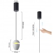 Lampadario a sospensione led da comodino ovale oro nero bianco lampada applique sospeso luce bianca naturale calda