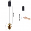 Lampadario a sospensione led da comodino ovale oro nero bianco lampada applique sospeso luce bianca naturale calda