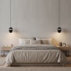 Lampadario a sospensione led da comodino ovale oro nero bianco lampada applique sospeso luce bianca naturale calda