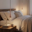 Lampadario a sospensione led da comodino a goccia oro grigio antracite lampada applique sospeso luce bianca naturale calda