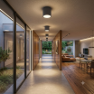 Plafoniera da soffitto per esterno a cilindro attacco GU10 lampada nero bianco marrone per balcone terrazzo ingresso