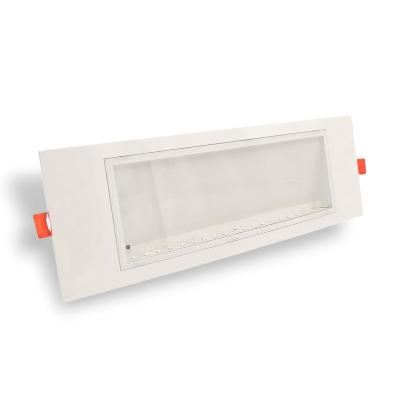 Lampada di emergenza luce led da incasso per cartongesso controsoffitto plafoniera slim bianco parete