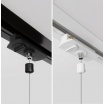 Connettore adattatore porta lampadario a sospensione per binario monofase nero e bianco