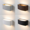 Applique da parete per esterno doppia luce sopra e sotto attacco lampadina E27 nero grigio bianco marrone