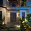 Applique da parete per esterno led 10W nero doppia luce sopra e sotto lampada rettangolare moderno balcone terrazzo giardino