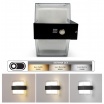 Applique da parete per esterno led 10W nero doppia luce sopra e sotto lampada rettangolare moderno balcone terrazzo giardino