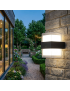 Applique da parete per esterno led 10W nero doppia luce sopra e sotto lampada rettangolare moderno balcone terrazzo giardino