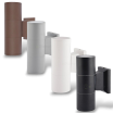 Applique da parete a cilindro per esterno luce sopra e sotto con attacco GU10 nero bianco grigio marrone