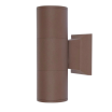 Applique da parete a cilindro per esterno luce sopra e sotto con attacco GU10 nero bianco grigio marrone