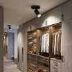 Faretto proiettore nero con attacco GU10 lampada orientabile da soffitto parete a cilindro
