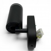 Faretto proiettore nero con attacco GU10 lampada orientabile da soffitto parete a cilindro