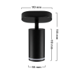 Faretto proiettore nero con attacco GU10 lampada orientabile da soffitto parete a cilindro