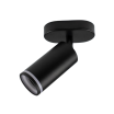 Faretto proiettore nero con attacco GU10 lampada orientabile da soffitto parete a cilindro