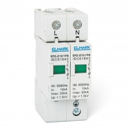 Scaricatore di Sovratensione SPD-B40 1P+N 40kA 275V per Quadro Elettrico Guida DIN
