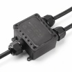Scatola di giunzione impermeabile IP68 connettore stagno a 3 vie con morsettiera da esterno per cavi elettrici da giardino
