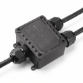 Scatola di giunzione impermeabile IP68 connettore stagno a 3 vie con morsettiera da esterno per cavi elettrici da giardino
