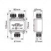 Scatola di giunzione impermeabile IP68 connettore stagno a 3 vie con morsettiera da esterno per cavi elettrici da giardino