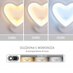 Applique Led Da Parete CUORE E28-F Bianco Freddo Caldo decoro cameretta arredamento casa